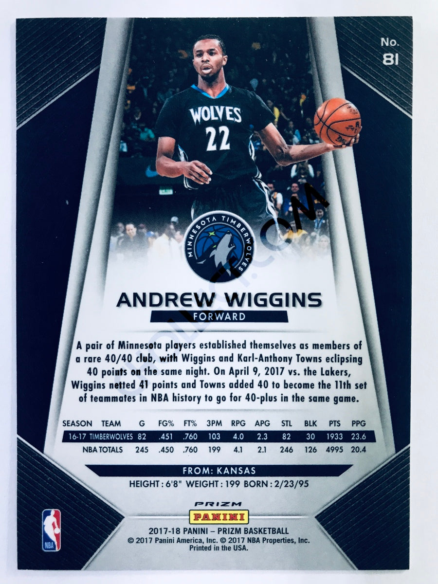 Andrew Wiggins - Minnesota Timberwolves 2017-18 Panini Prizm #81 Fast Break Base Parallel