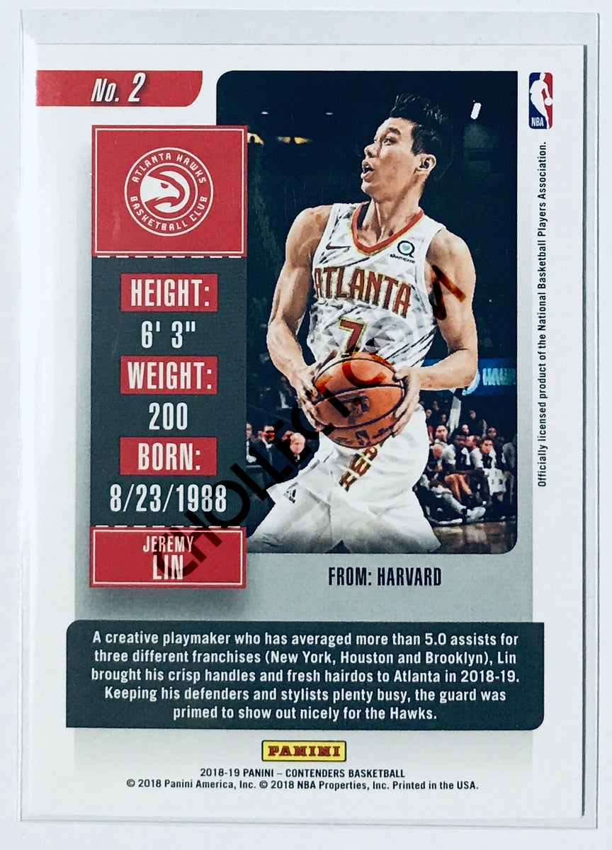 Jeremy Lin - Atlanta Hawks 2018-19 Panini Contenders #2