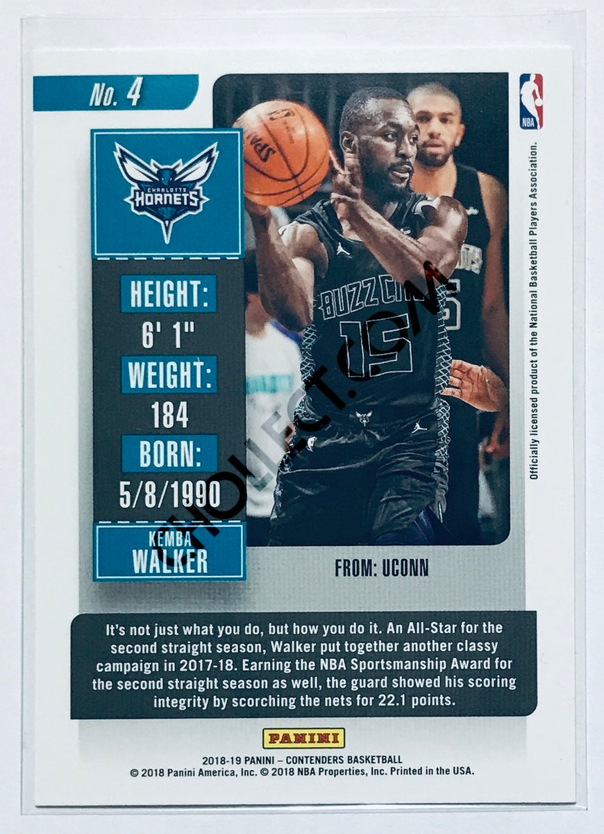 Kemba Walker - Charlotte Hornets 2018-19 Panini Contenders #4