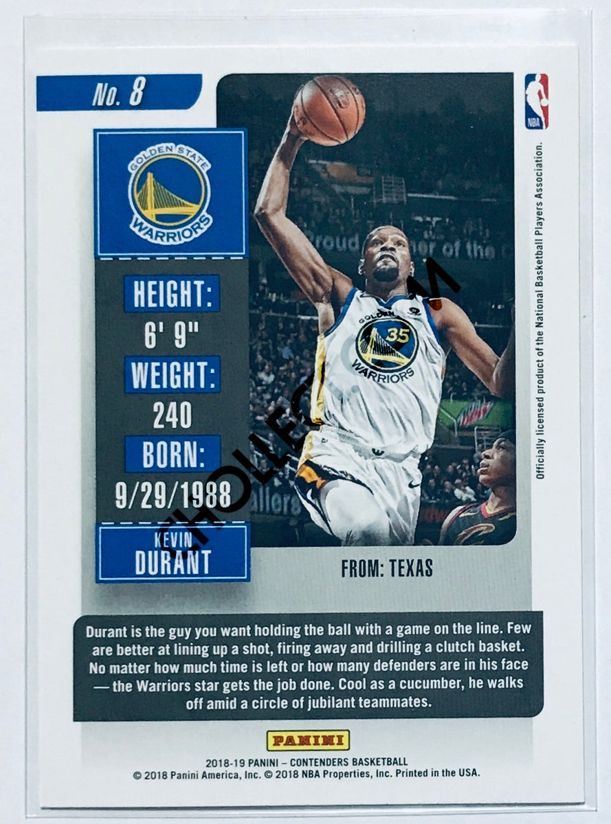 Kevin Durant - Golden State Warriors 2018-19 Panini Contenders #8