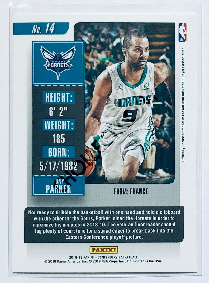 Tony Parker - Charlotte Hornets 2018-19 Panini Contenders #14