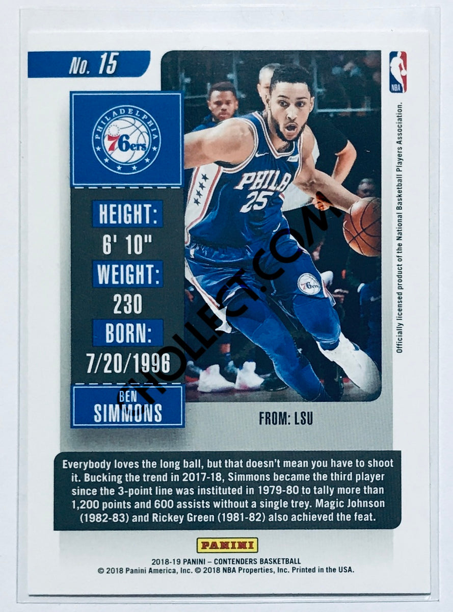 Ben Simmons - Philadelphia 76ers 2018-19 Panini Contenders #15