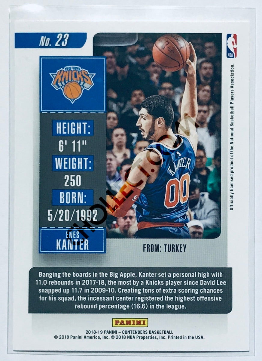 Enes Kanter - Atlanta Hawks 2018-19 Panini Contenders #23