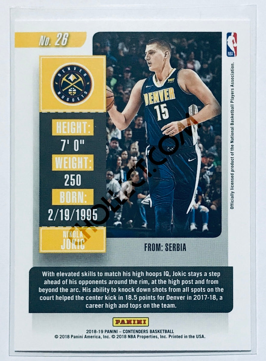 Nikola Jokic - Denver Nuggets 2018-19 Panini Contenders #26