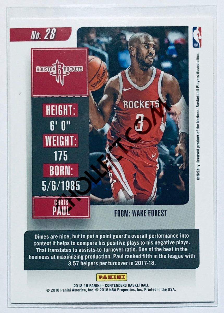 Chris Paul - Houston Rockets 2018-19 Panini Contenders #28