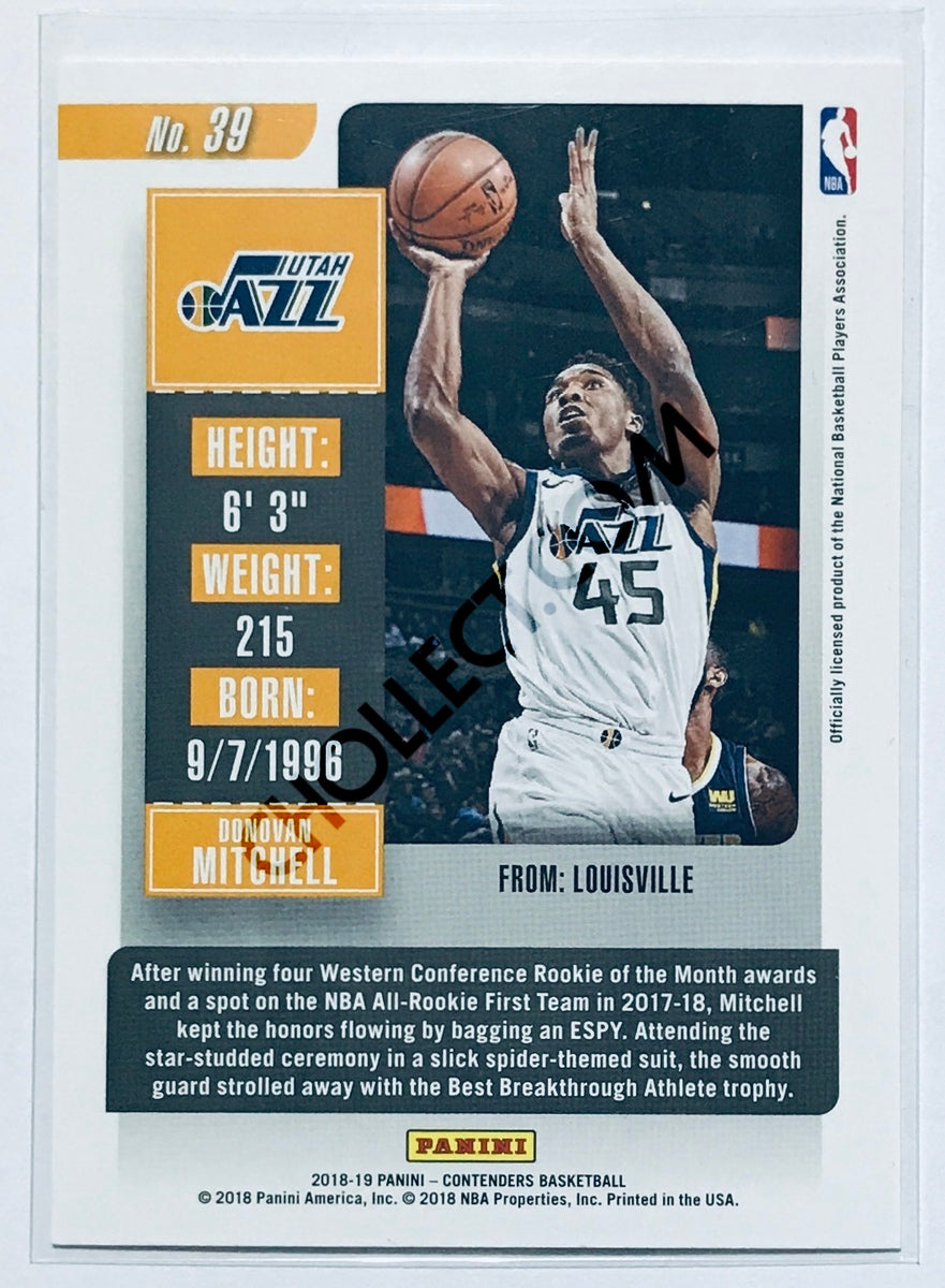 Donovan Mitchell - Utah Jazz 2018-19 Panini Contenders #39