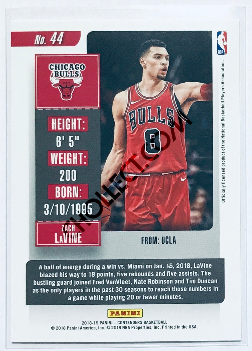 Zach Lavine - Chicago Bulls 2018-19 Panini Contenders #44