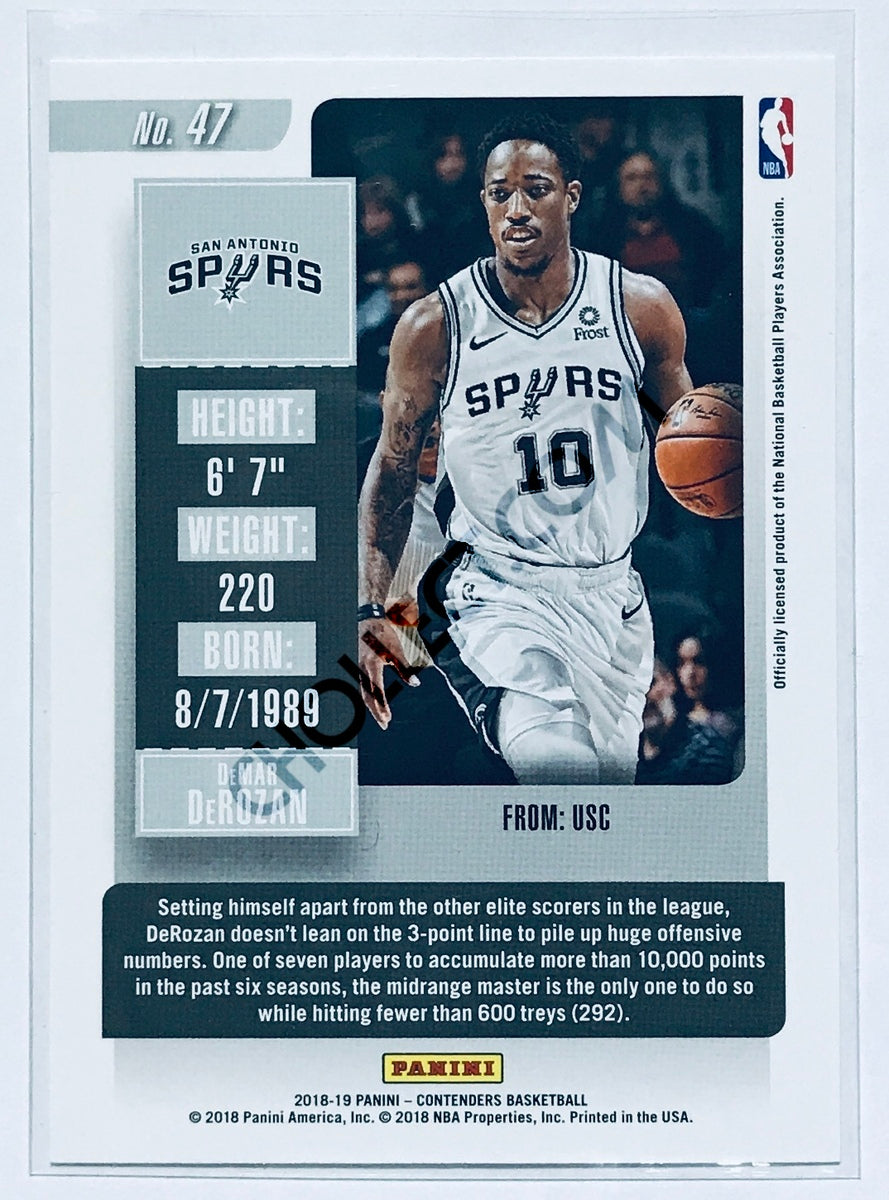 DeMar DeRozan - San Antonio Spurs 2018-19 Panini Contenders #47