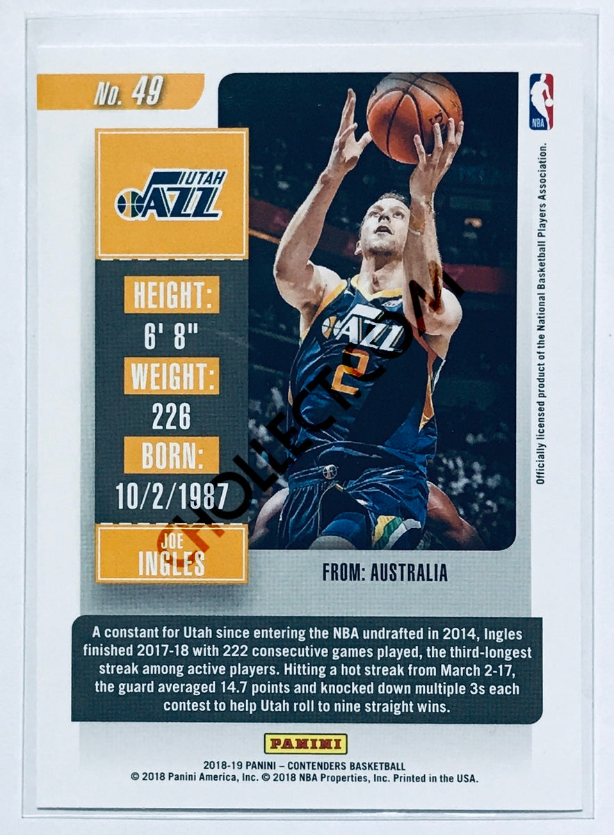 Joe Ingles - Utah Jazz 2018-19 Panini Contenders #49