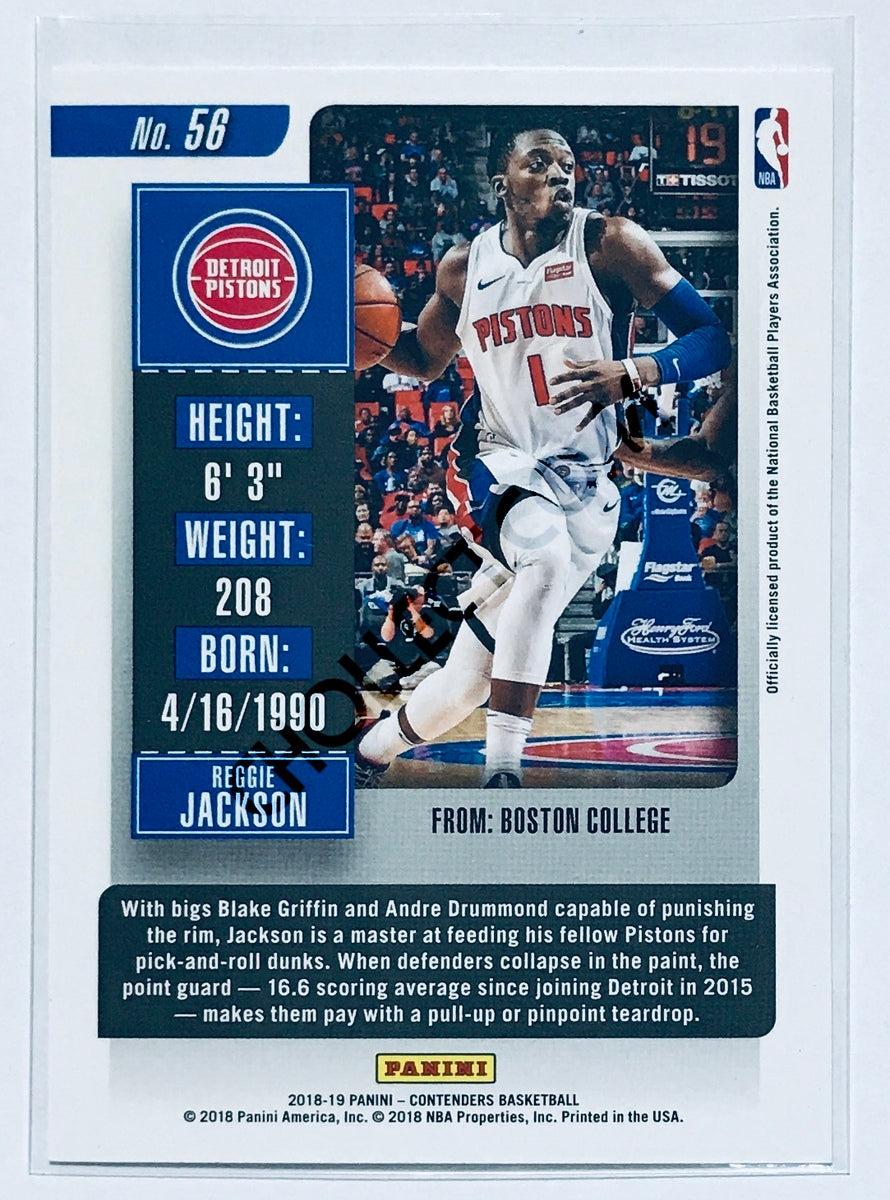 Reggie Jackson - Detroit Pistons 2018-19 Panini Contenders #56