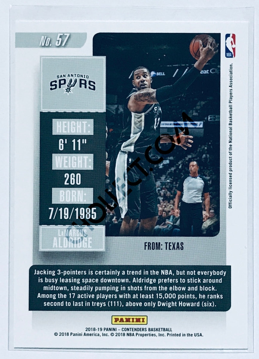 LaMarcus Aldridge - San Antonio Spurs 2018-19 Panini Contenders #57