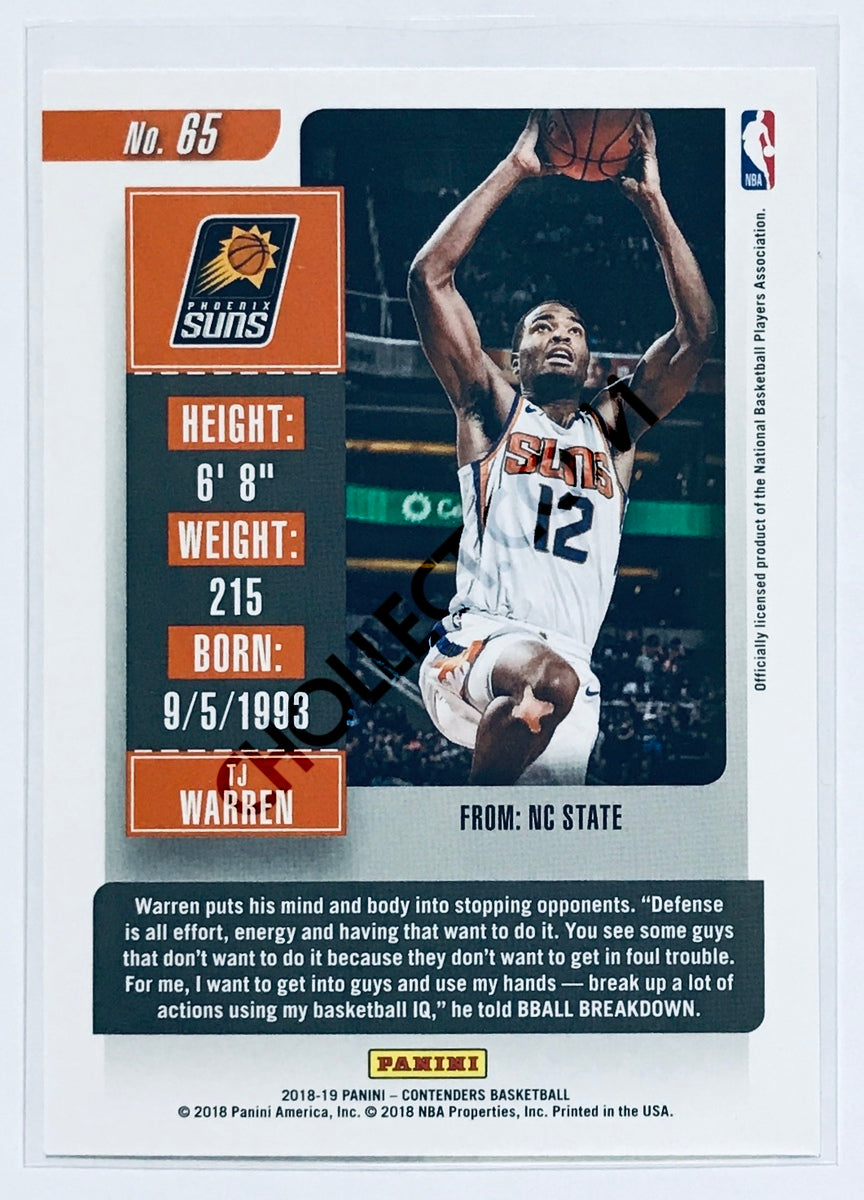 T.J. Warren - Phoenix Suns 2018-19 Panini Contenders #65
