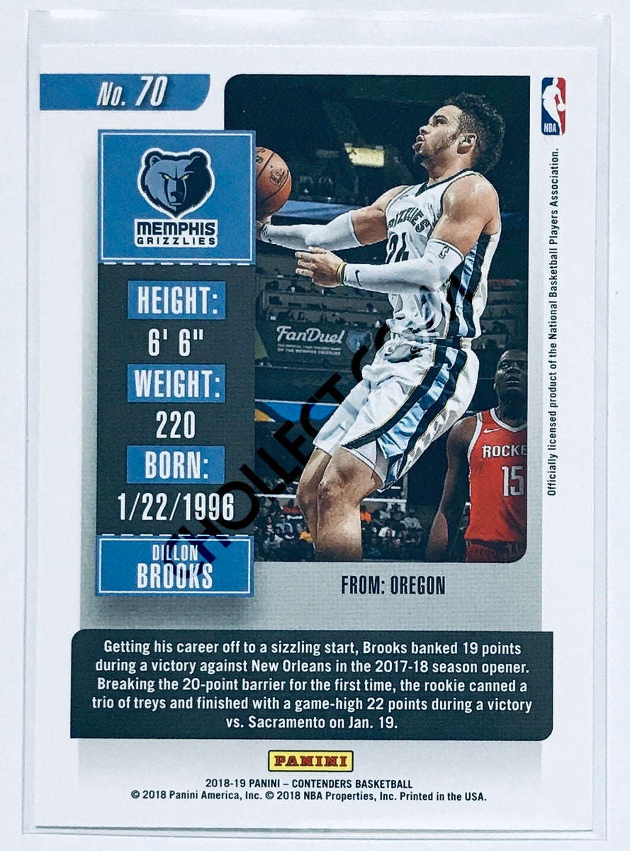 Dillon Brooks - Memphis Grizzlies 2018-19 Panini Contenders #70