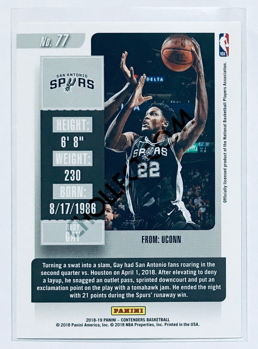 Rudy Gay - San Antonio Spurs 2018-19 Panini Contenders #77