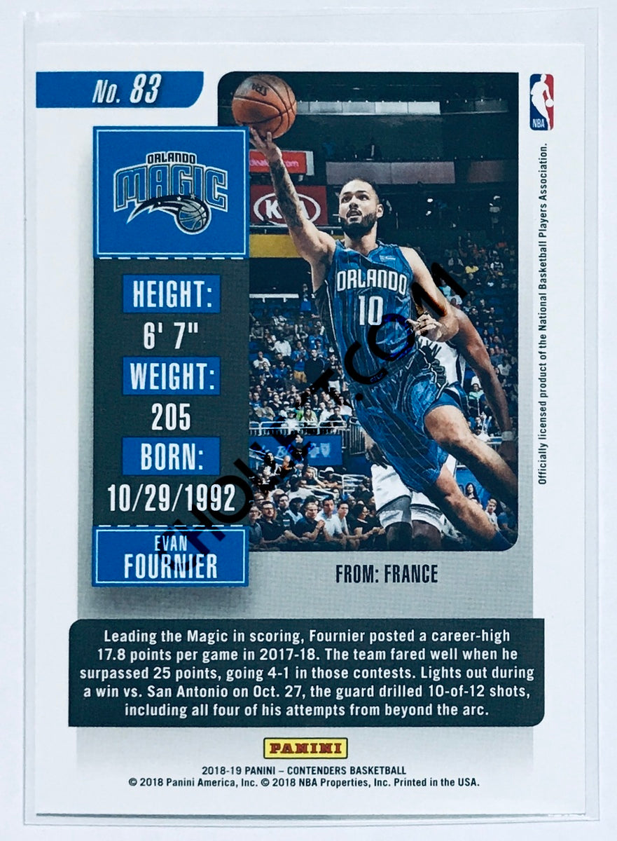 Evan Fournier - Orlando Magic 2018-19 Panini Contenders #83