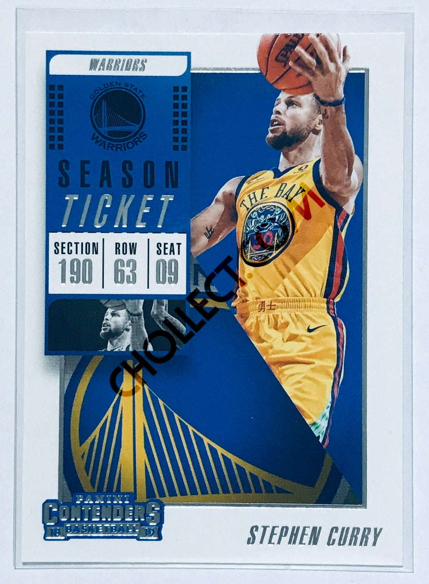 Stephen Curry Autographed 2019-20 Panini Contenders Draft Picks Card #48  Golden State Warriors Yellow Beckett BAS Stock #216849