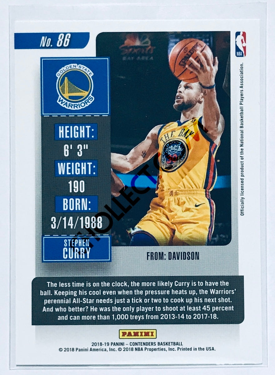 Stephen Curry - Golden State Warriors 2018-19 Panini Contenders #86