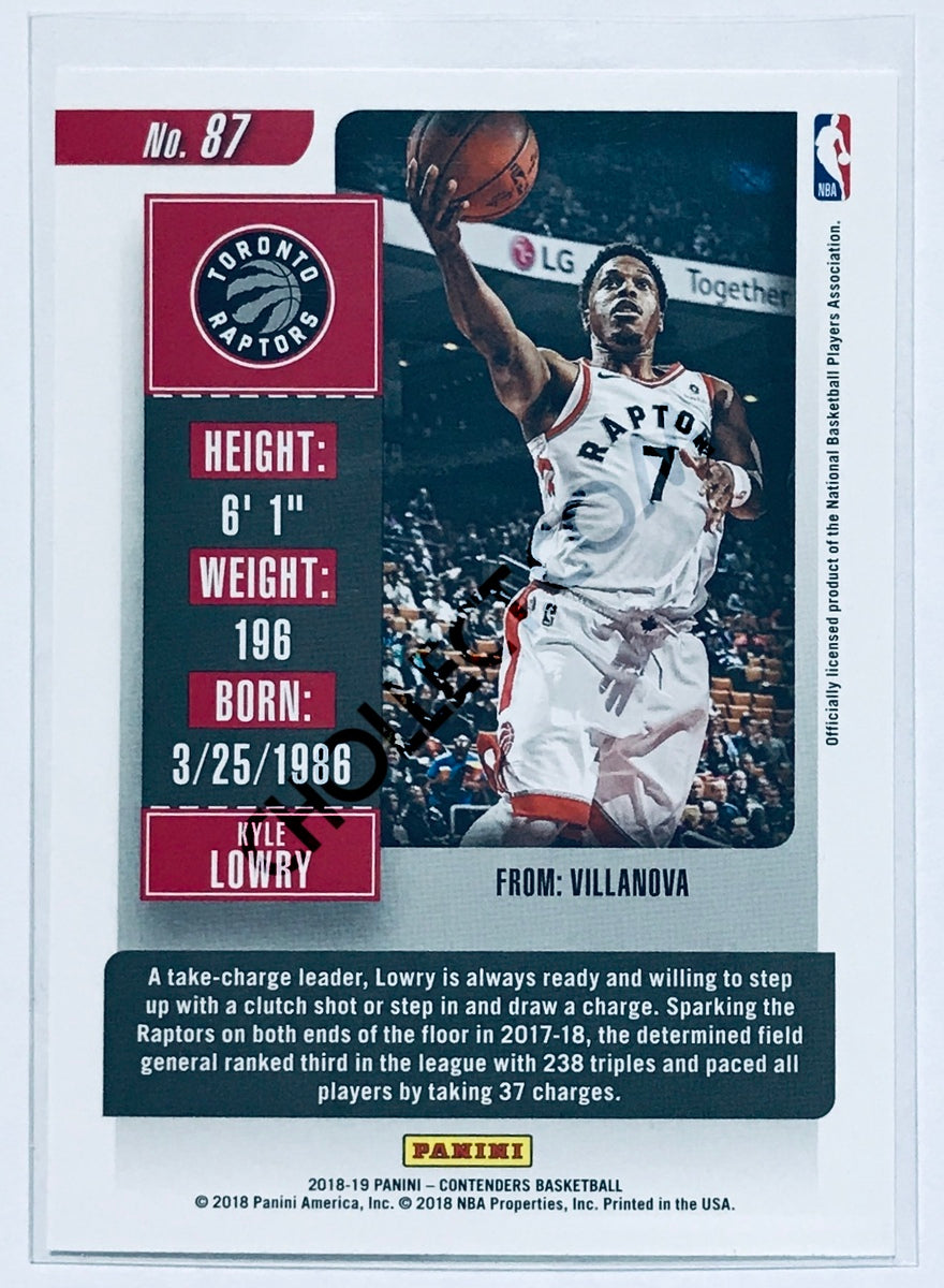 Kyle Lowry - Toronto Raptors 2018-19 Panini Contenders #87