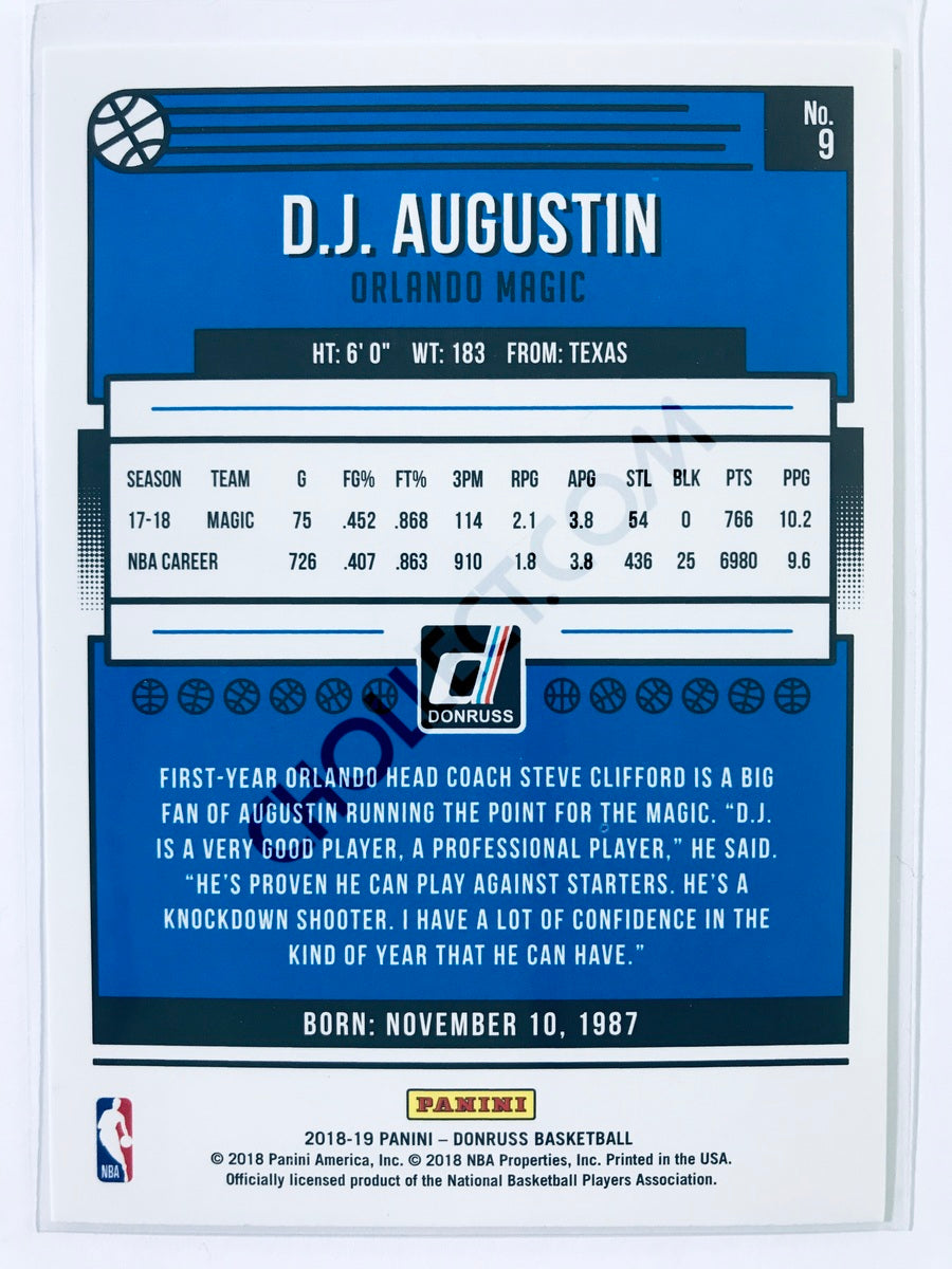 D.J. Augustin - Orlando Magic 2018-19 Panini Donruss #9