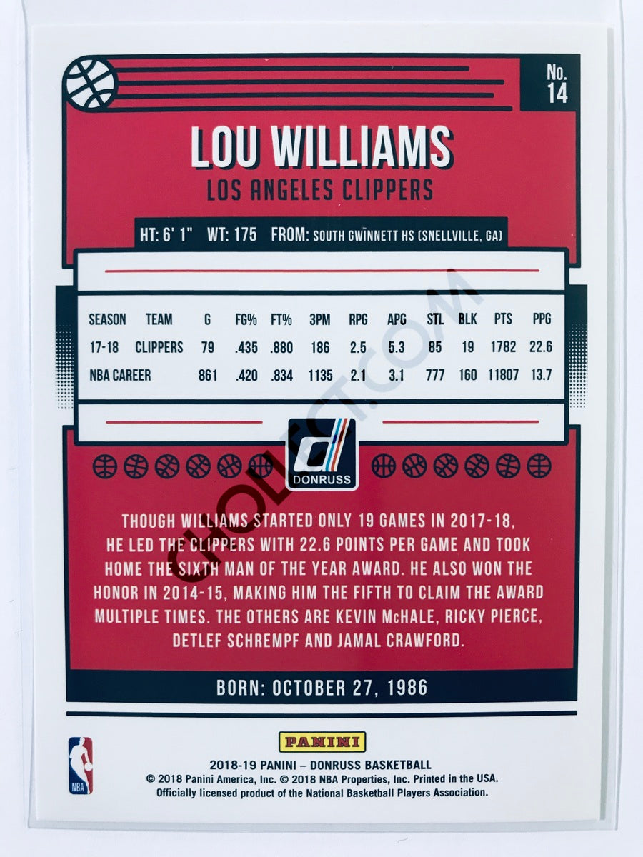 Lou Williams - Los Angeles Clippers 2018-19 Panini Donruss #14