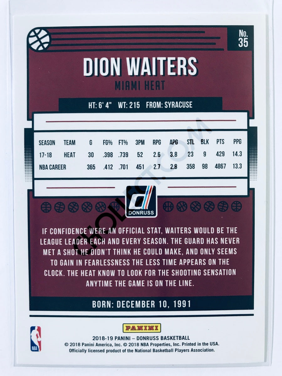 Dion Waiters - Miami Heat 2018-19 Panini Donruss #35