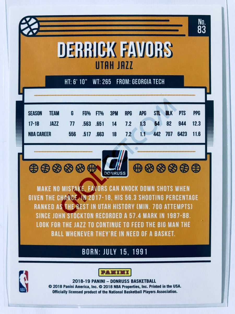 Derrick Favors - Utah Jazz 2018-19 Panini Donruss #83