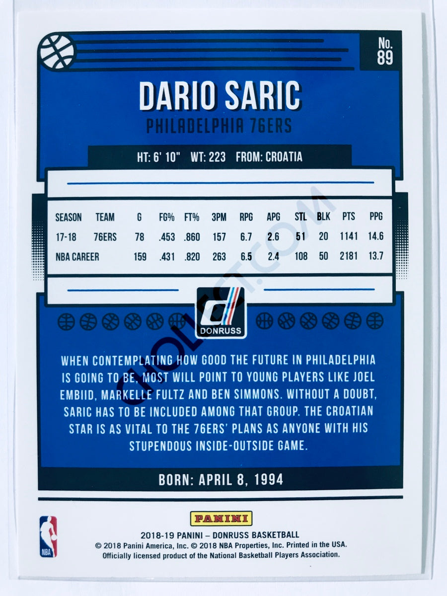 Dario Saric - Philadelphia 76ers 2018-19 Panini Donruss #89