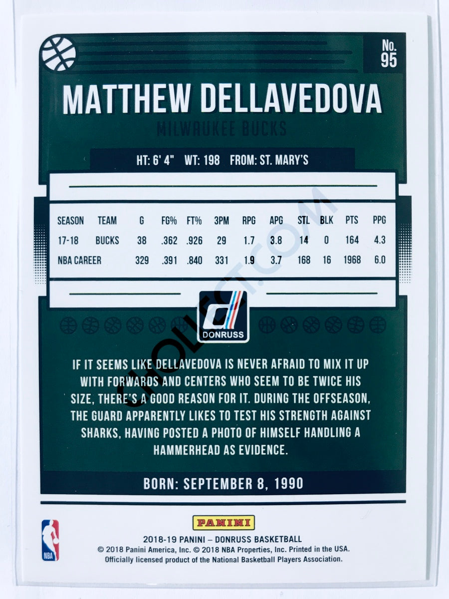 Matthew Dellavedova - Milwaukee Bucks 2018-19 Panini Donruss #95