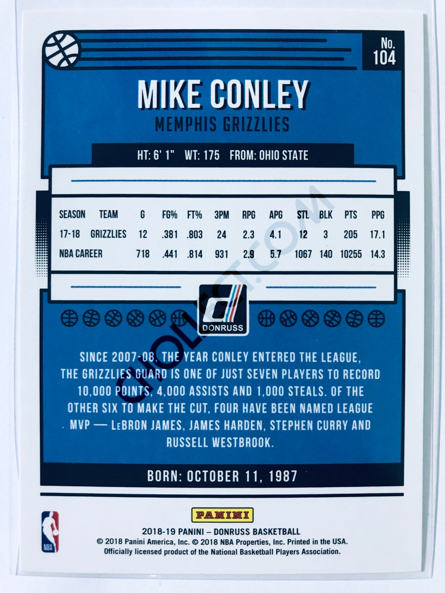 Mike Conley - Memphis Grizzlies 2018-19 Panini Donruss #104