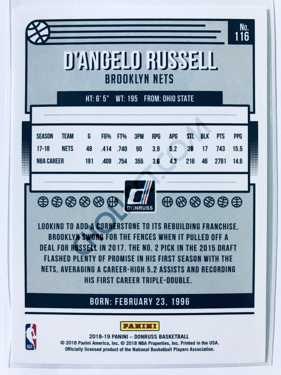 D'Angelo Russell - Brooklyn Nets 2018-19 Panini Donruss #116