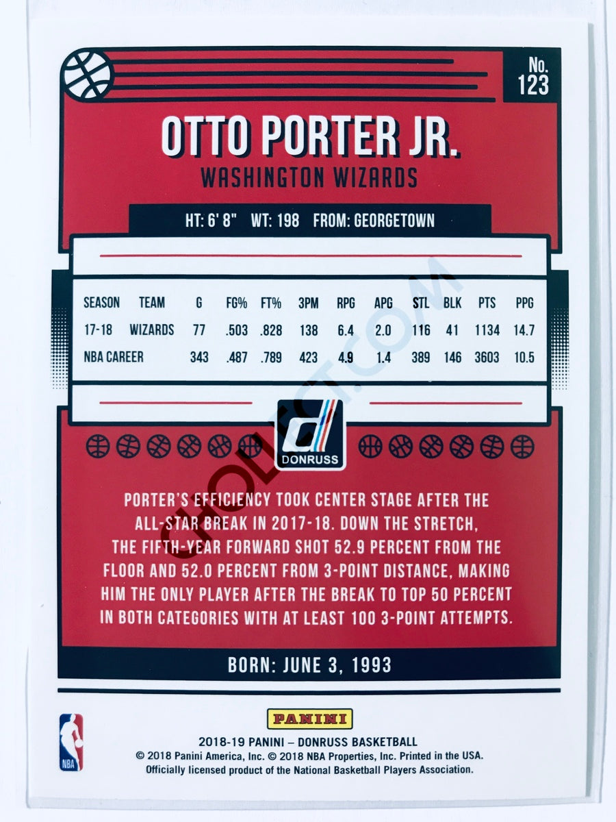 Otto Porter Jr. - Washington Wizards 2018-19 Panini Donruss #123