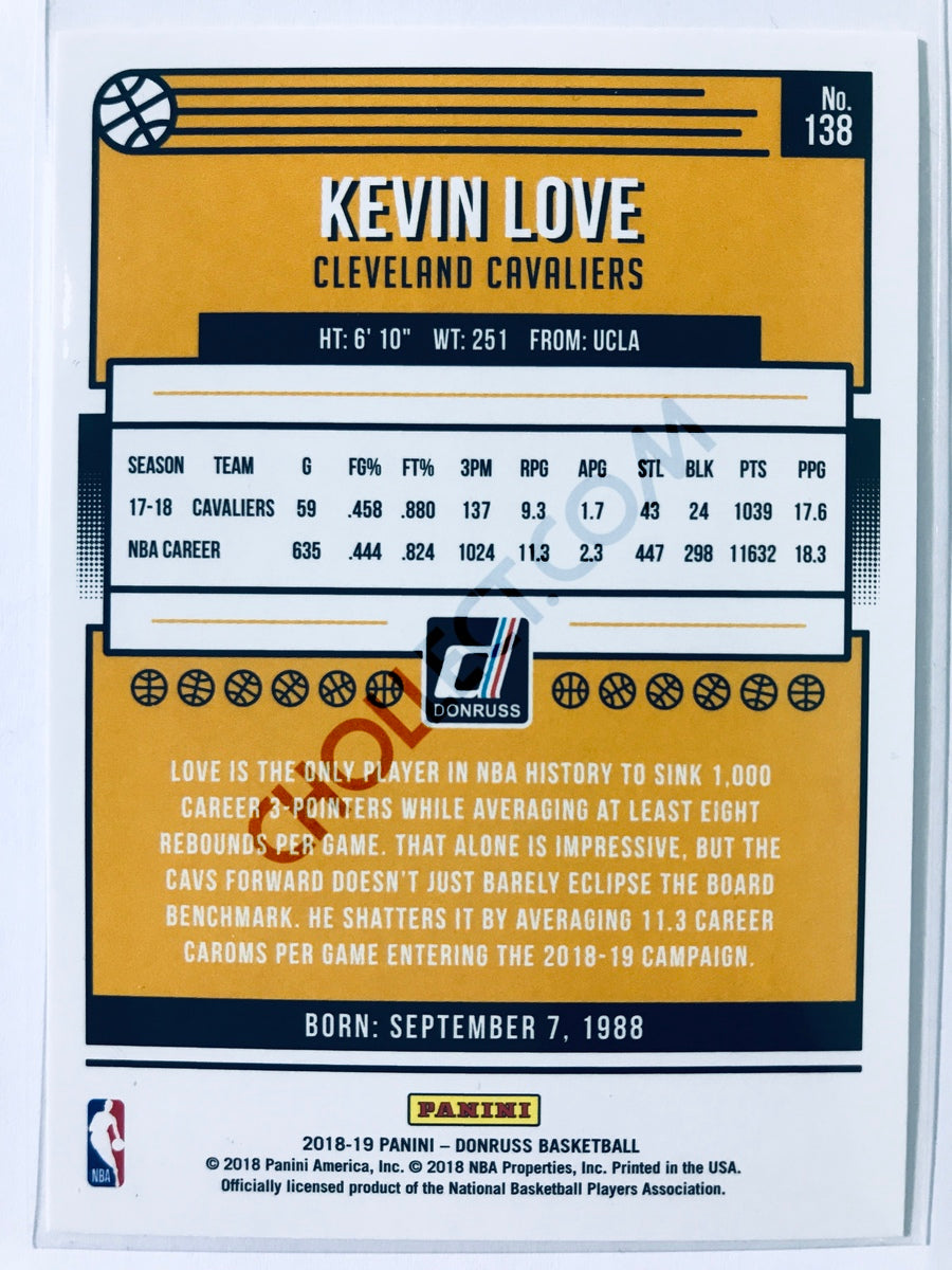 Kevin Love - Cleveland Cavaliers 2018-19 Panini Donruss #138
