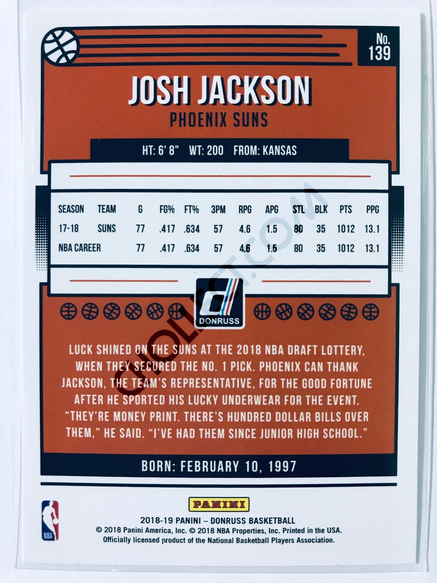Josh Jackson - Phoenix Suns 2018-19 Panini Donruss #139