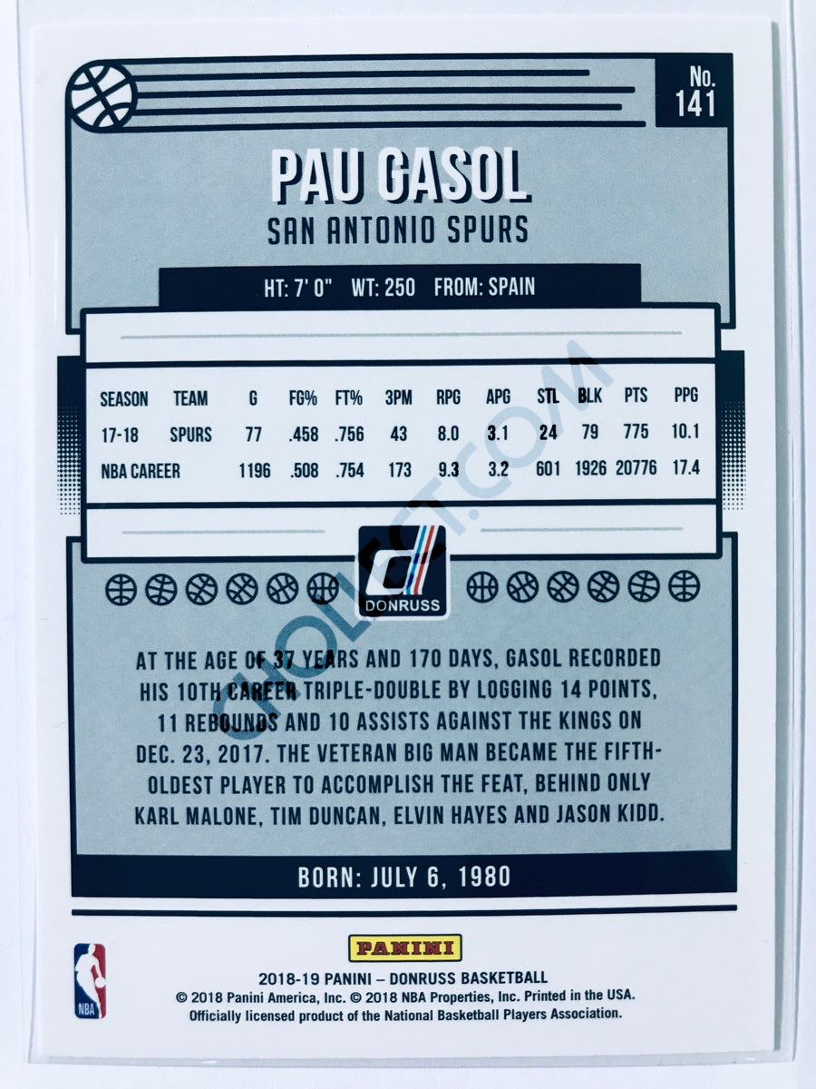 Pau Gasol - San Antonio Spurs 2018-19 Panini Donruss #141