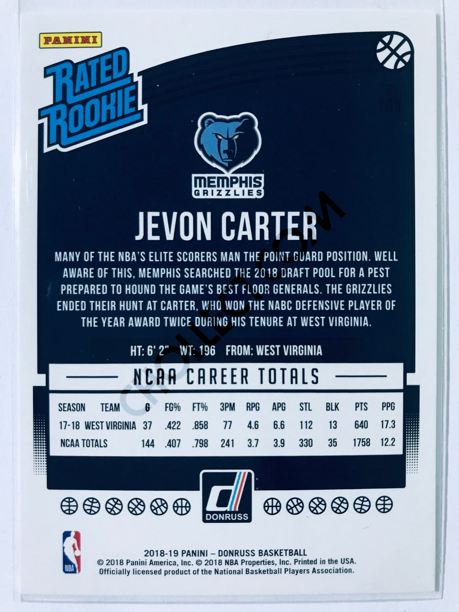 Jevon Carter - Memphis Grizzlies 2018-19 Panini Donruss Rated Rookie #169