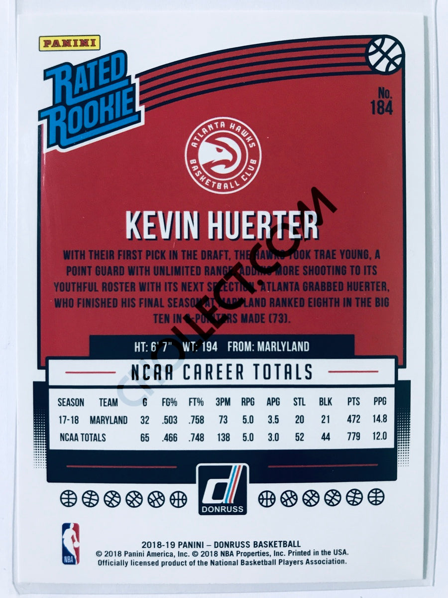 Kevin Huerter - Atlanta Hawks 2018-19 Panini Donruss Rated Rookie #184