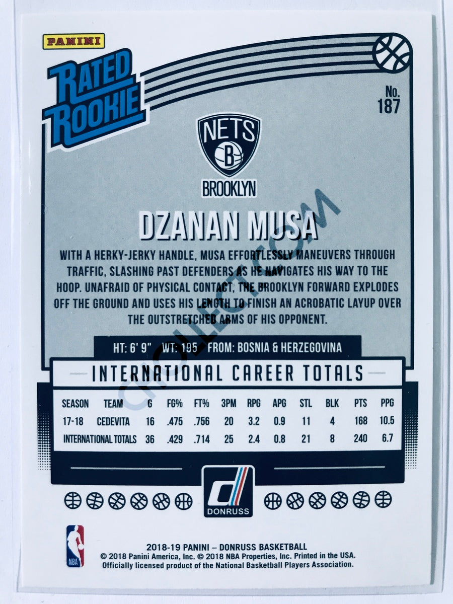 Dzanan Musa - Brooklyn Nets 2018-19 Panini Donruss Rated Rookie #187