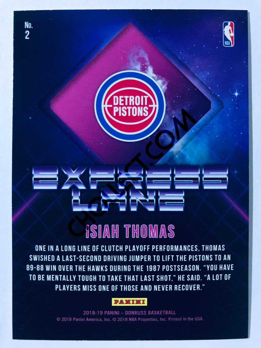 Isiah Thomas - Detroit Pistons 2018-19 Panini Donruss Express Lane Insert #2