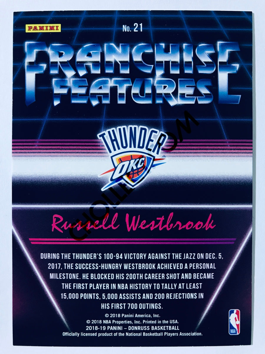Russell Westbrook - Oklahoma City Thunder 2018-19 Panini Donruss Franchise Features Insert #21
