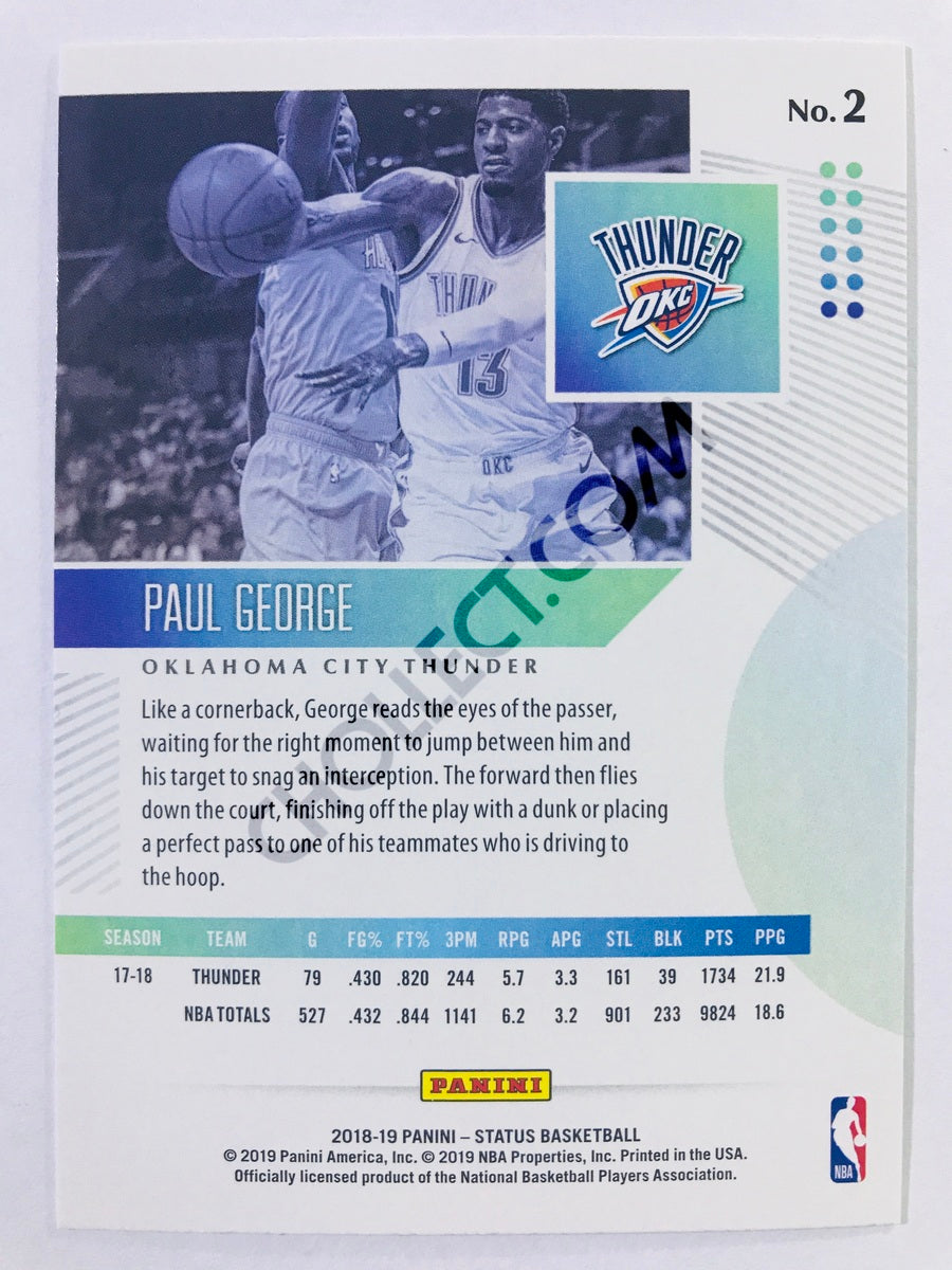 Paul George - Oklahoma City Thunder 2018-19 Panini Status #2