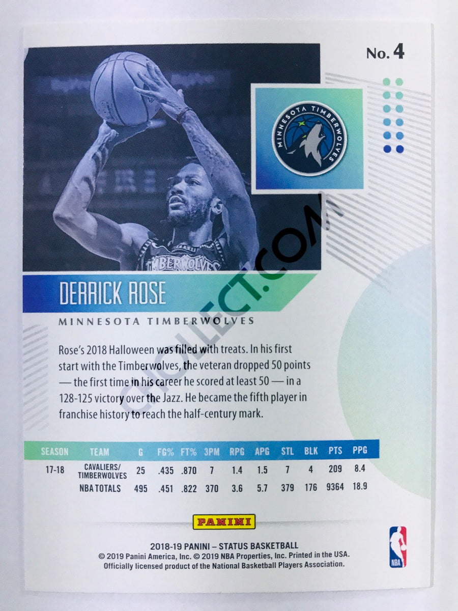 Derrick Rose - Minnesota Timberwolves 2018-19 Panini Status #4