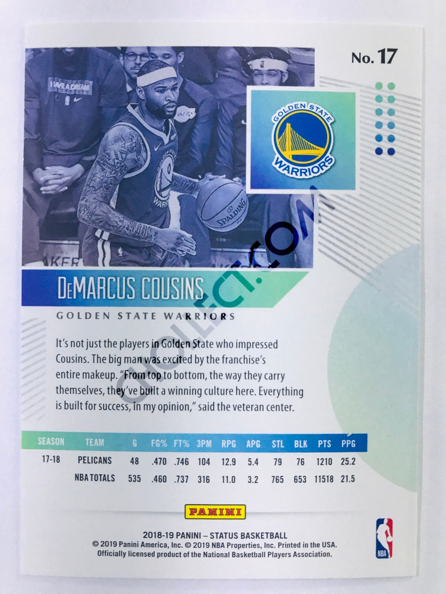 DeMarcus Cousins - Golden State Warriors 2018-19 Panini Status #17