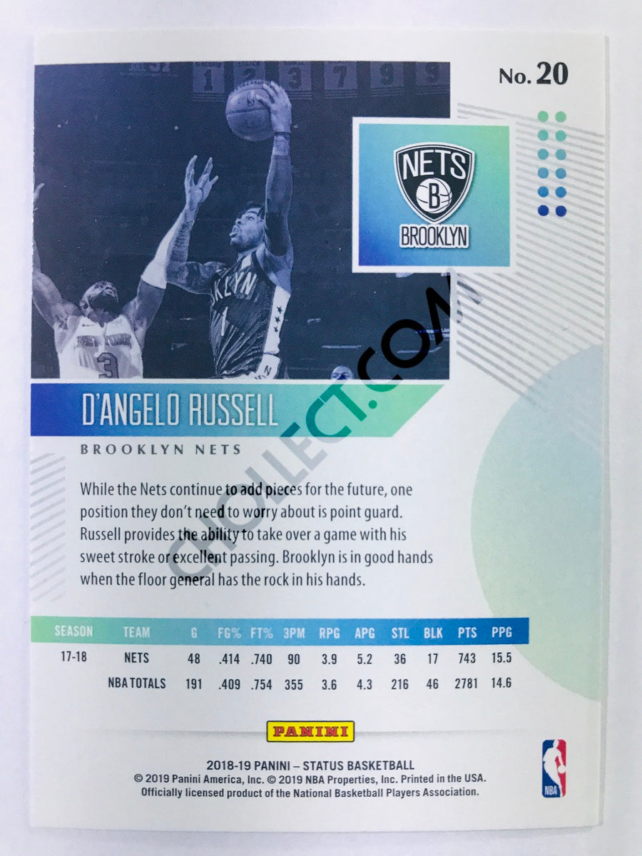 D'Angelo Russell - Brooklyn Nets 2018-19 Panini Status #20