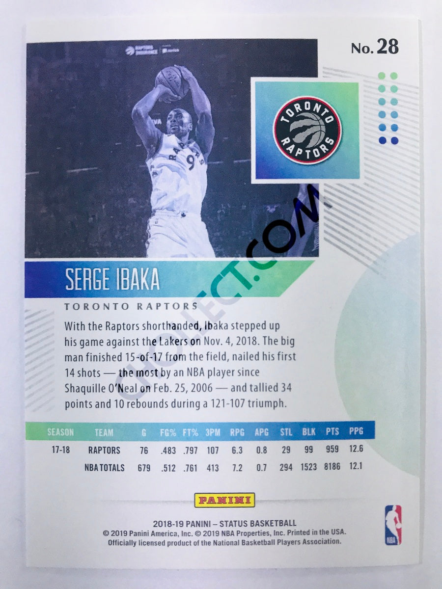 Serge Ibaka - Toronto Raptors 2018-19 Panini Status #28