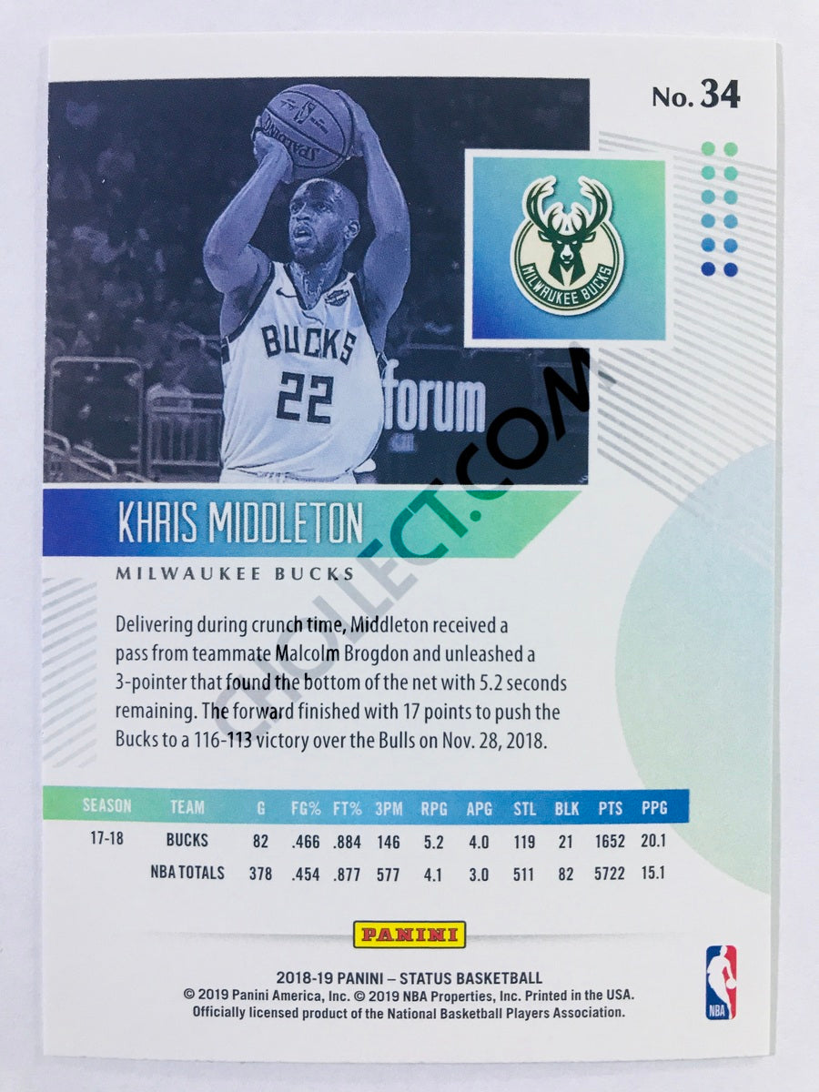 Khris Middleton - Milwaukee Bucks 2018-19 Panini Status #34