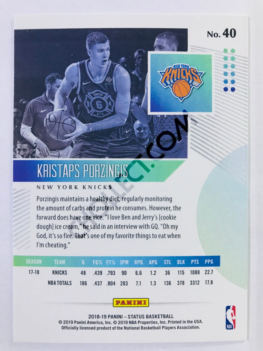 Kristaps Porzingis - New York Knicks 2018-19 Panini Status #40