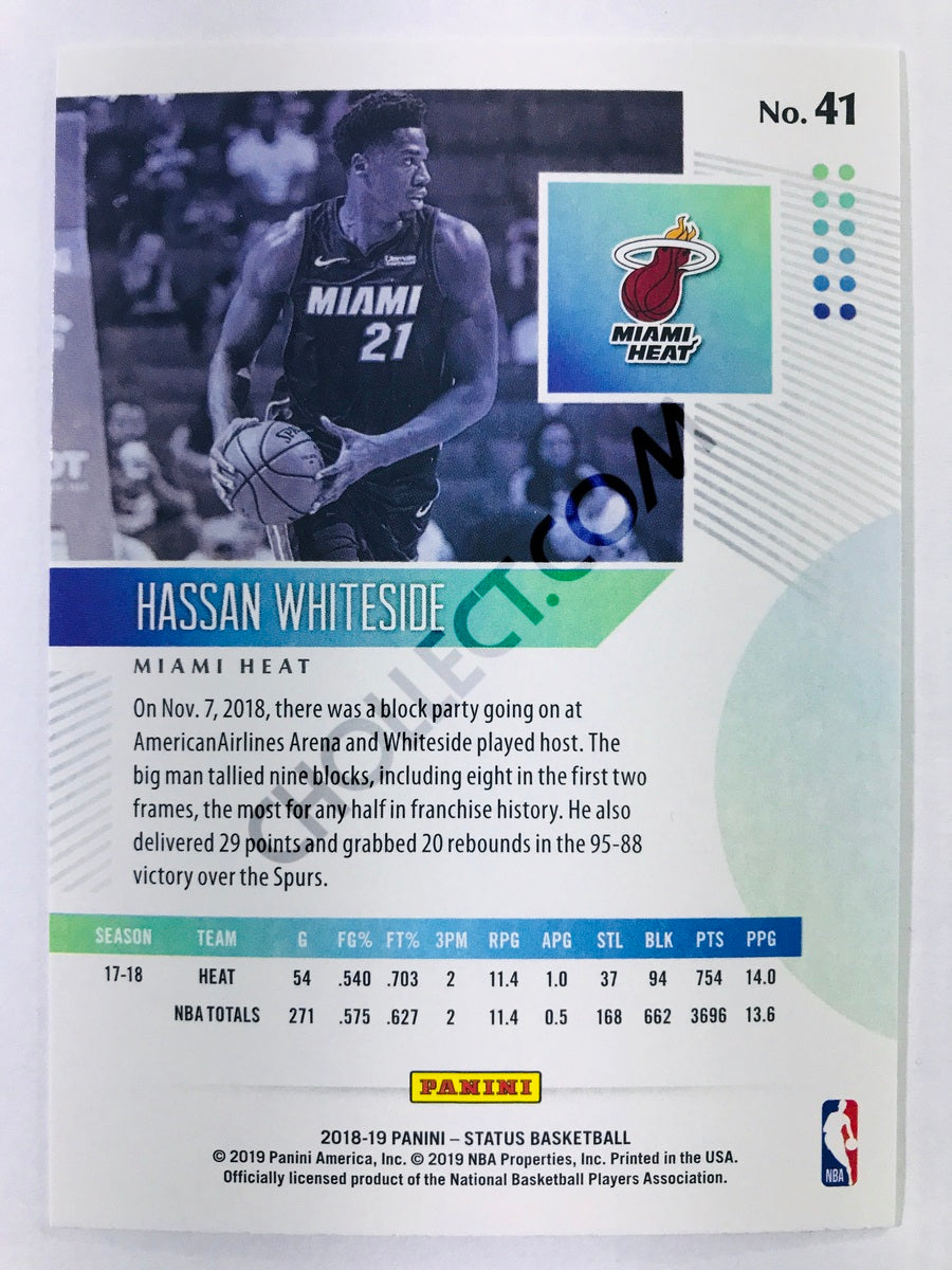 Hassan Whiteside - Miami Heat 2018-19 Panini Status #41