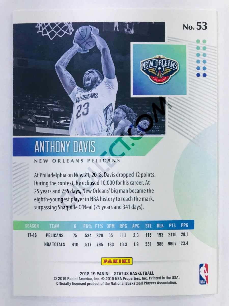 Anthony Davis - New Orleans Pelicans 2018-19 Panini Status #53