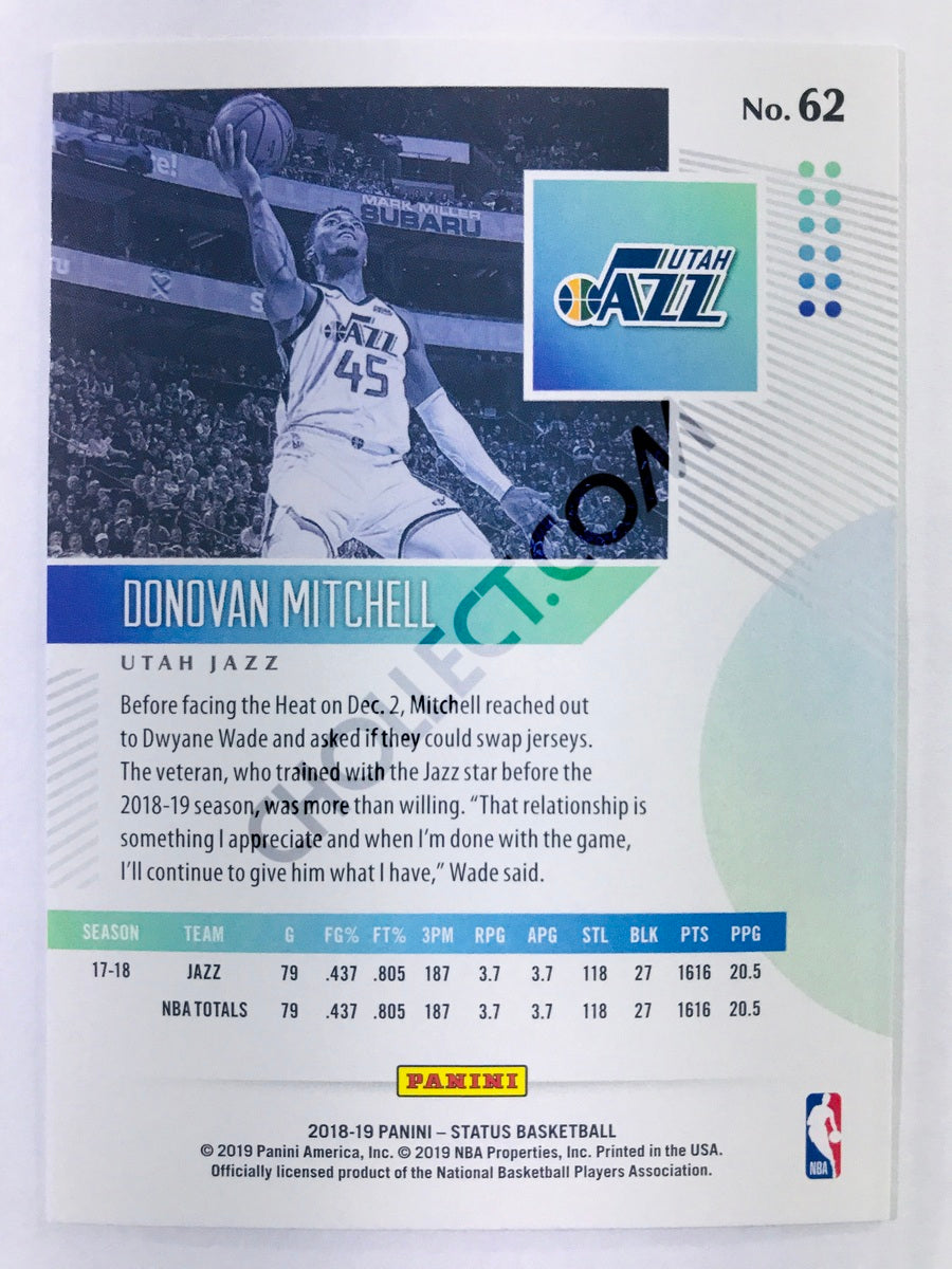 Donovan Mitchell - Utah Jazz 2018-19 Panini Status #62