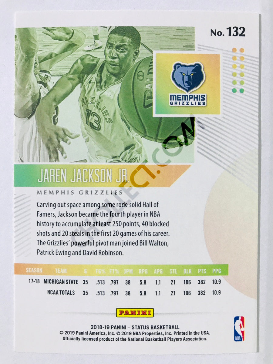 Jaren Jackson Jr. - Memphis Grizzlies 2018-19 Panini Status Orange Parallel RC Rookie #132